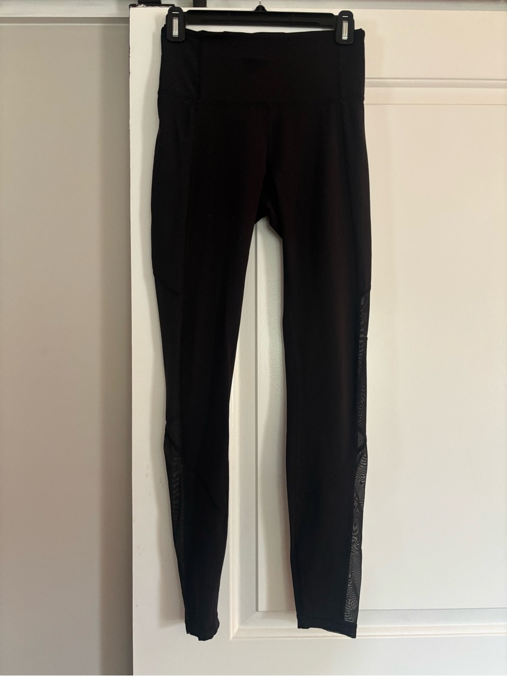 Lululemon Black High-Waist Mesh Paneled Leggings